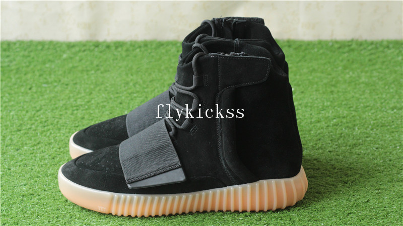 Adidas Yeezy Boost 750 Black Yellow Gum Glow Sole